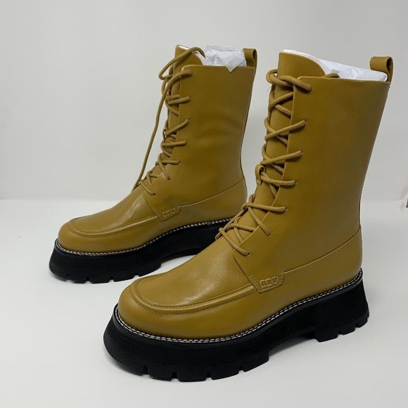 3.1 Phillip Lim Kate SP22-T808SEN Lace-Up Combat Boot Womens US 10.5 Honey S0425 - Picture 4 of 10